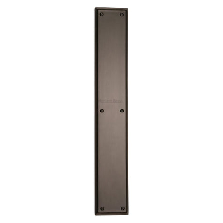 This is an image of a Heritage Brass - Fingerplate 462 x 76mm - Matt Bronze Finish, v1166-mb that is available to order from Trade Door Handles in Kendal.