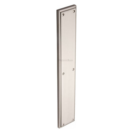 This is an image of a Heritage Brass - Fingerplate 462 x 76mm - Satin Nickel Finish, v1166-sn that is available to order from Trade Door Handles in Kendal.