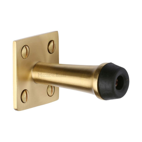 This is an image of a Heritage Brass - Wall Mounted Door Stop 2 1/2" Satin Brass Finish, v1190-sb that is available to order from Trade Door Handles in Kendal.