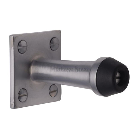 This is an image of a Heritage Brass - Wall Mounted Door Stop 2 1/2" Satin Chrome Finish, v1190-sc that is available to order from Trade Door Handles in Kendal.