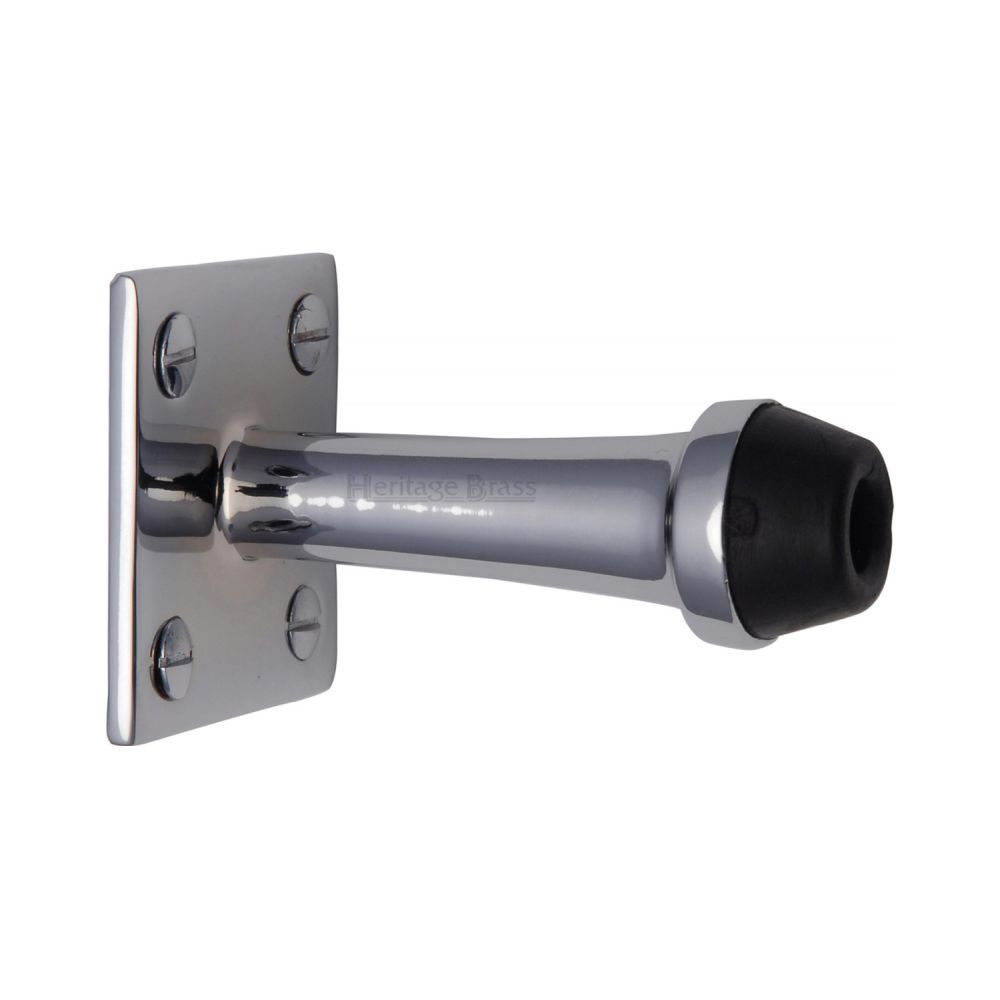 This is an image of a Heritage Brass - Wall Mounted Door Stop 3" Polished Chrome Finish, v1190-76-pc that is available to order from Trade Door Handles in Kendal.