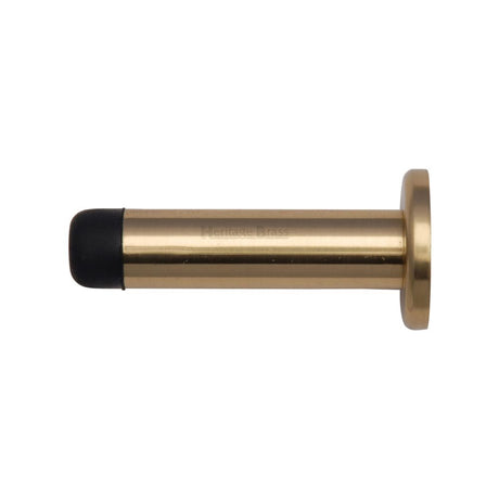 This is an image of a Heritage Brass - Projection Door Stop 2 1/2" Polished Brass Finish, v1192-64-pb that is available to order from Trade Door Handles in Kendal.