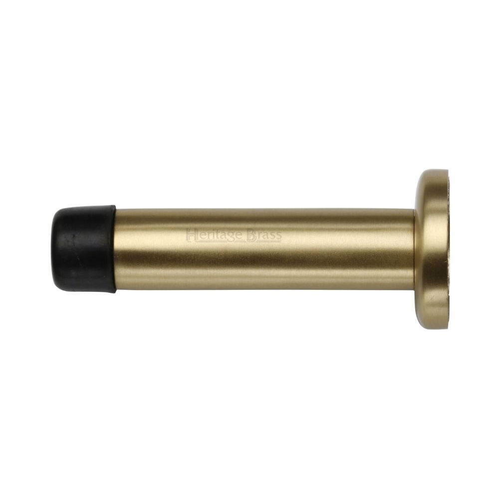 This is an image of a Heritage Brass - Projection Door Stop 2 1/2" Satin Brass Finish, v1192-64-sb that is available to order from Trade Door Handles in Kendal.