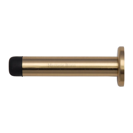 This is an image of a Heritage Brass - Projection Door Stop 3" Polished Brass Finish, v1192-76-pb that is available to order from Trade Door Handles in Kendal.