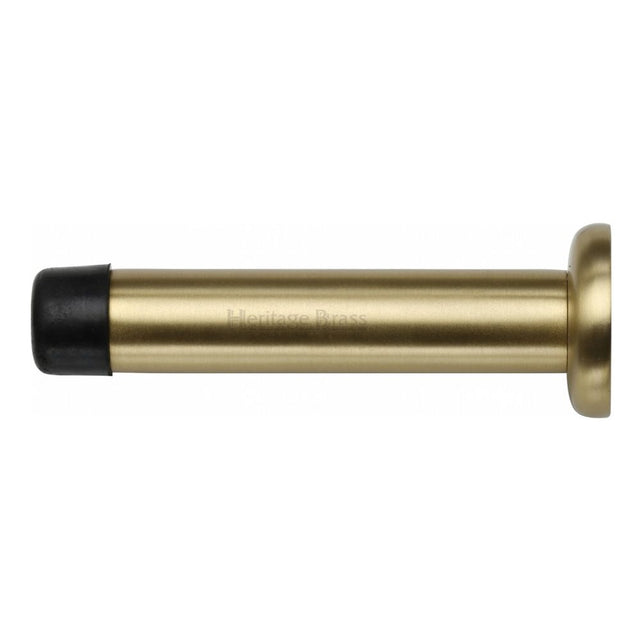 This is an image of a Heritage Brass - Projection Door Stop 3" Satin Brass Finish, v1192-76-sb that is available to order from Trade Door Handles in Kendal.