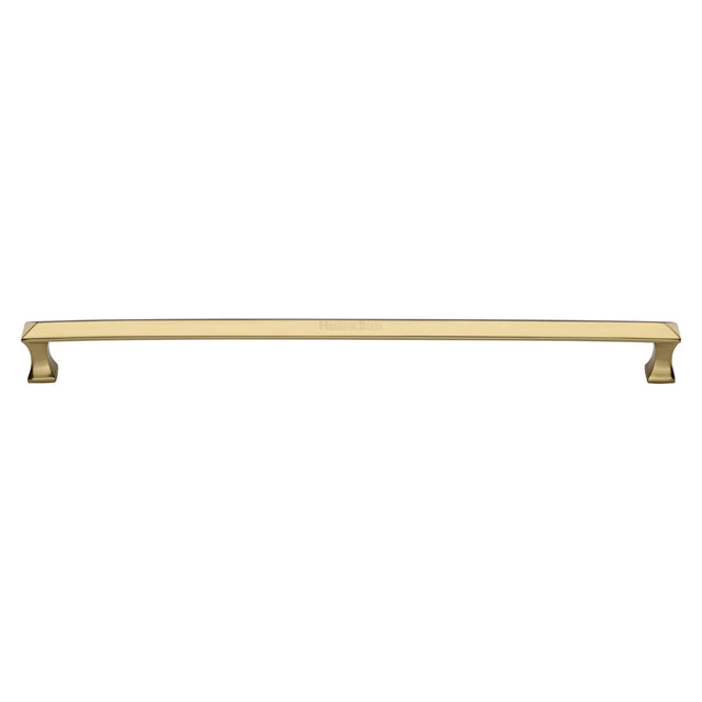 This is an image of a Heritage Brass - Door Pull Handle Pyramid Design 478mm Polished Brass Finish, v1232-478-pb that is available to order from Trade Door Handles in Kendal.