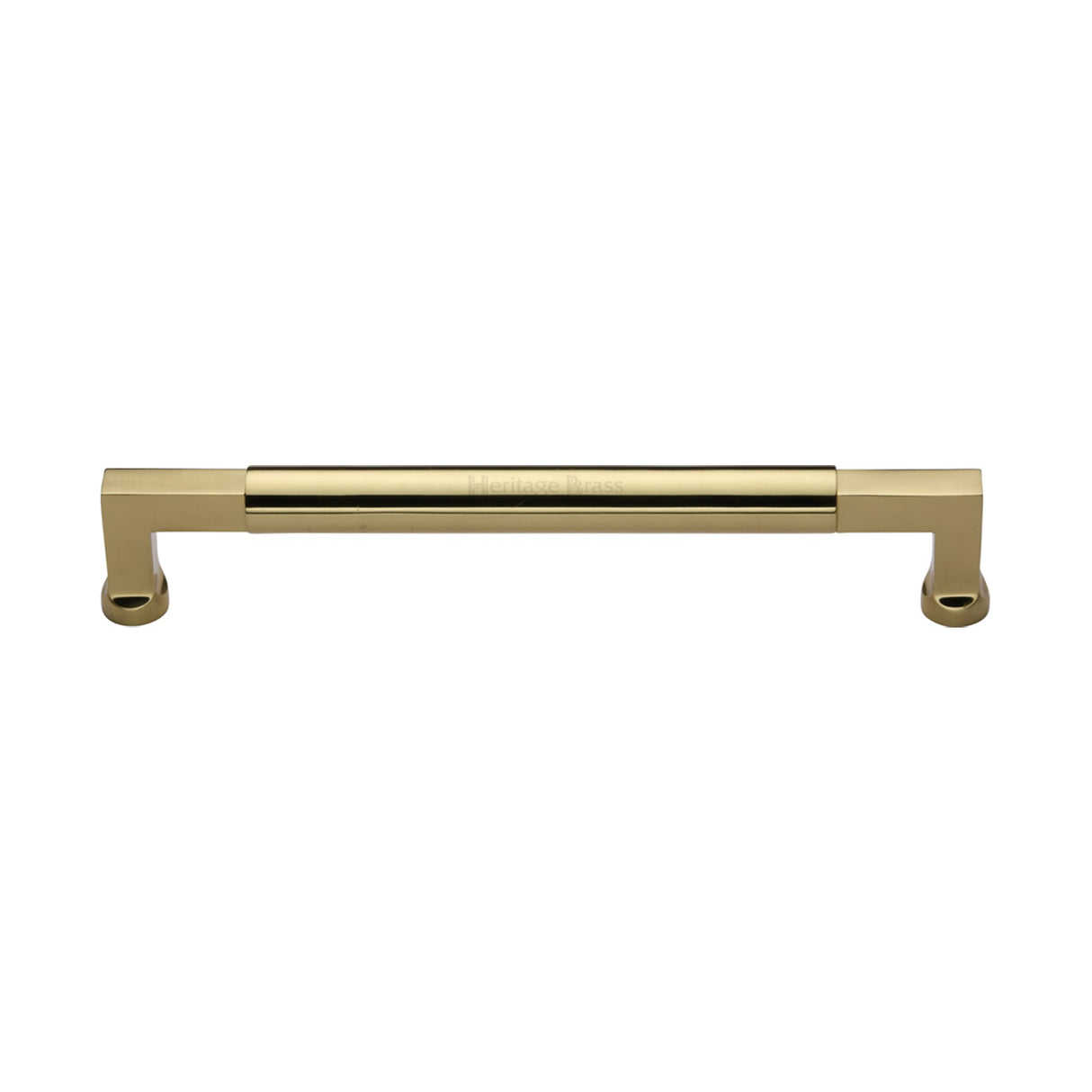 This is an image of a Heritage Brass - Door Pull Handle Bauhaus Design 330mm Polished Brass Finish, v1312-330-pb that is available to order from Trade Door Handles in Kendal.