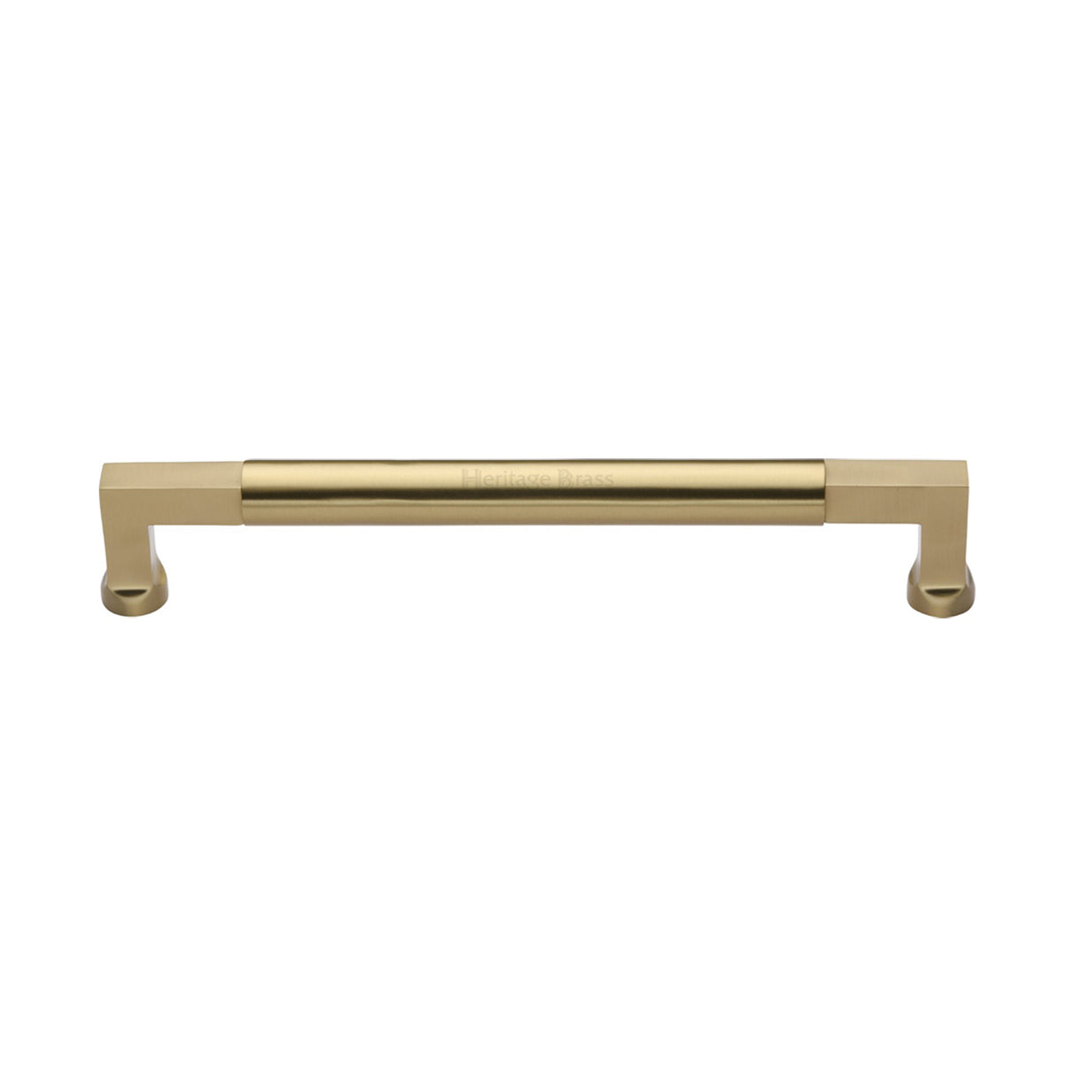 This is an image of a Heritage Brass - Door Pull Handle Bauhaus Design 330mm Satin Brass Finish, v1312-330-sb that is available to order from Trade Door Handles in Kendal.