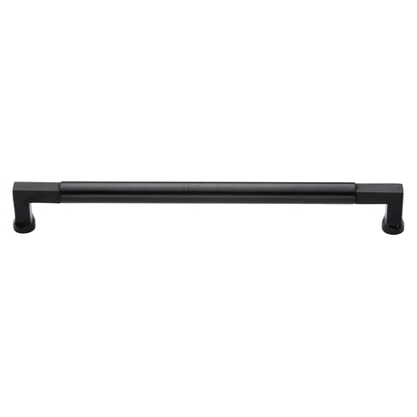 This is an image of a Heritage Brass - Door Pull Handle Bauhaus Design 483mm Matt Black Finish, v1312-483-bkmt that is available to order from Trade Door Handles in Kendal.