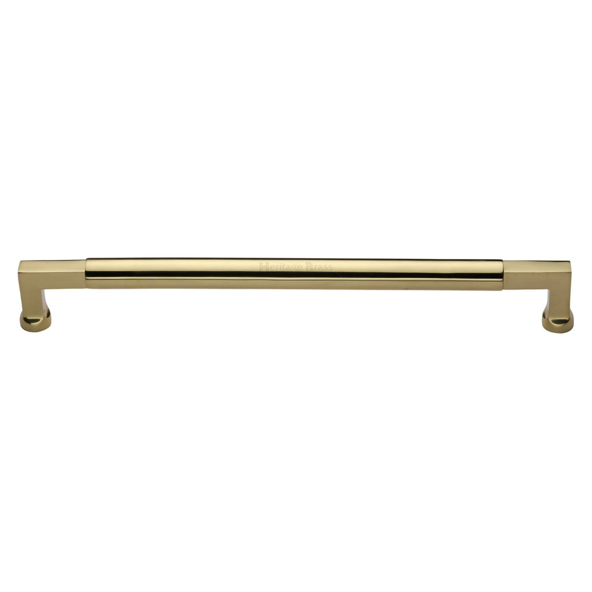 This is an image of a Heritage Brass - Door Pull Handle Bauhaus Design 483mm Polished Brass Finish, v1312-483-pb that is available to order from Trade Door Handles in Kendal.