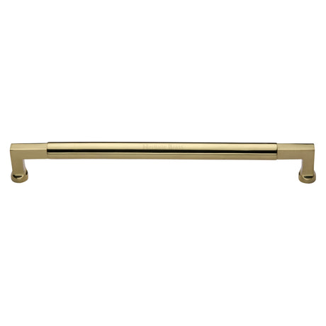 This is an image of a Heritage Brass - Door Pull Handle Bauhaus Design 483mm Polished Brass Finish, v1312-483-pb that is available to order from Trade Door Handles in Kendal.