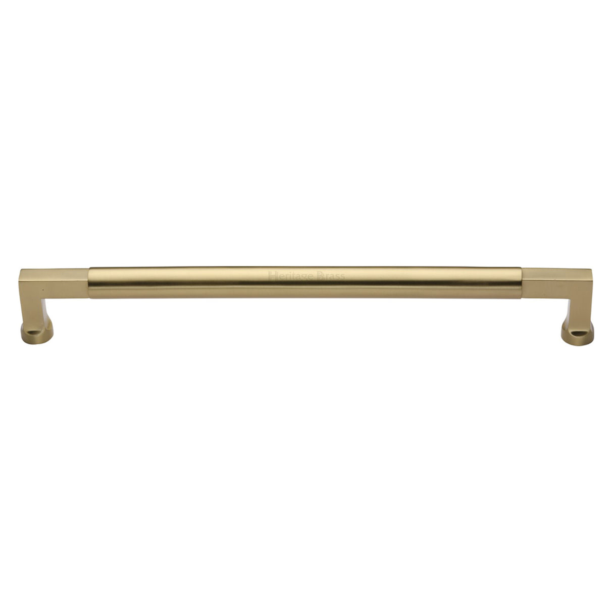 This is an image of a Heritage Brass - Door Pull Handle Bauhaus Design 483mm Satin Brass Finish, v1312-483-sb that is available to order from Trade Door Handles in Kendal.