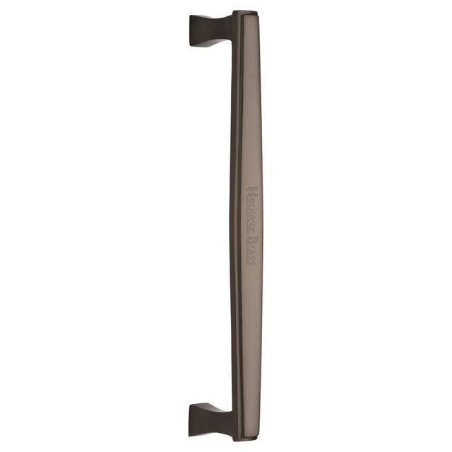 This is an image of a Heritage Brass - Door Pull Handle Deco Design 305mm Matt Bronze Finish, v1334-305-mb that is available to order from Trade Door Handles in Kendal.