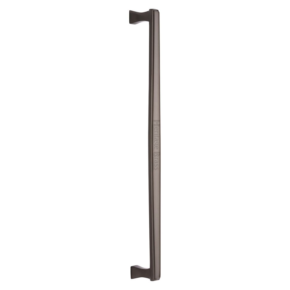 This is an image of a Heritage Brass - Door Pull Handle Deco Design 457mm Matt Bronze Finish, v1334-457-mb that is available to order from Trade Door Handles in Kendal.