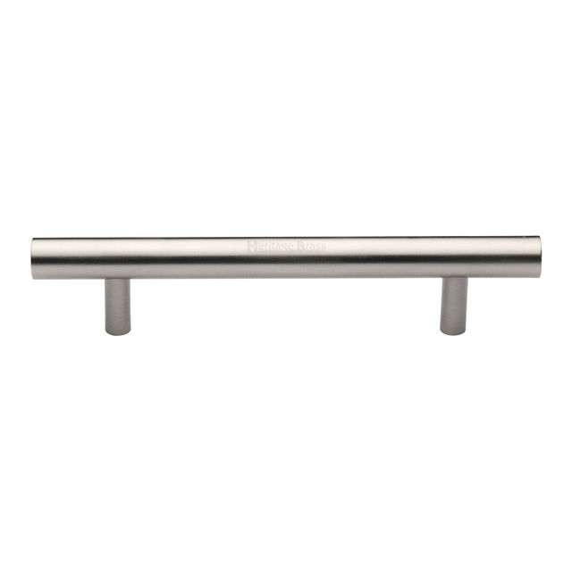 This is an image of a Heritage Brass - Door Pull Handle Bar Design 305mm Satin Nickel Finish, v1361-305-sn that is available to order from Trade Door Handles in Kendal.