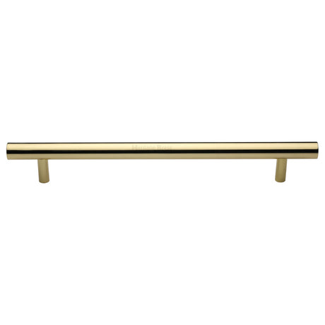 This is an image of a Heritage Brass - Door Pull Handle Bar Design 457mm Polished Brass Finish, v1361-457-pb that is available to order from Trade Door Handles in Kendal.