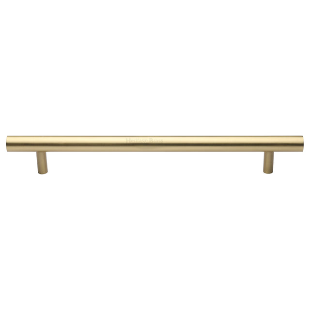 This is an image of a Heritage Brass - Door Pull Handle Bar Design 457mm Satin Brass Finish, v1361-457-sb that is available to order from Trade Door Handles in Kendal.