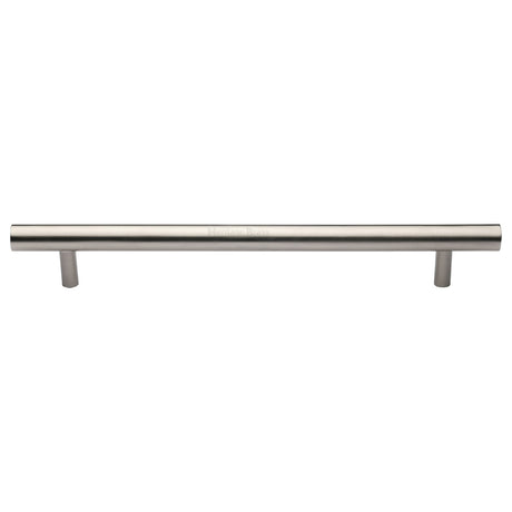 This is an image of a Heritage Brass - Door Pull Handle Bar Design 457mm Satin Nickel Finish, v1361-457-sn that is available to order from Trade Door Handles in Kendal.