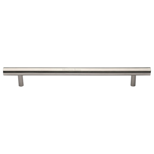 This is an image of a Heritage Brass - Door Pull Handle Bar Design 457mm Satin Nickel Finish, v1361-457-sn that is available to order from Trade Door Handles in Kendal.