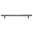 This is an image of a Heritage Brass - Door Pull Handle Bar Knurled Design 457mm Antique Brass Finish, v1365-457-at that is available to order from Trade Door Handles in Kendal.