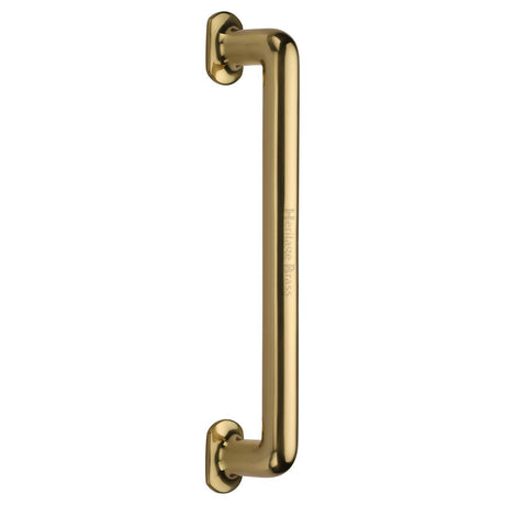 This is an image of a Heritage Brass - Door Pull Handle Traditional Design 330mm Polished Brass Finish, v1376-330-pb that is available to order from Trade Door Handles in Kendal.