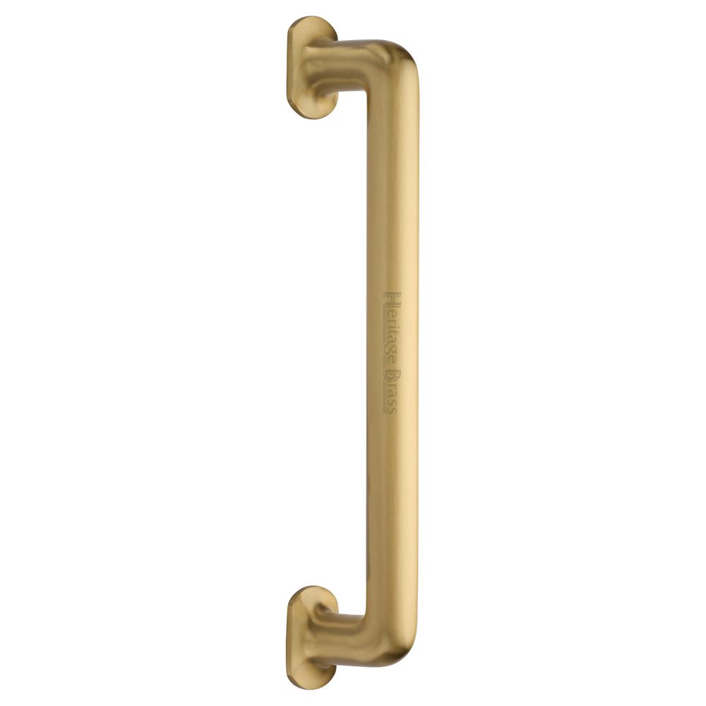 This is an image of a Heritage Brass - Door Pull Handle Traditional Design 330mm Satin Brass Finish, v1376-330-sb that is available to order from Trade Door Handles in Kendal.