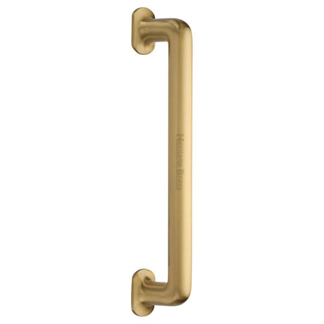 This is an image of a Heritage Brass - Door Pull Handle Traditional Design 330mm Satin Brass Finish, v1376-330-sb that is available to order from Trade Door Handles in Kendal.