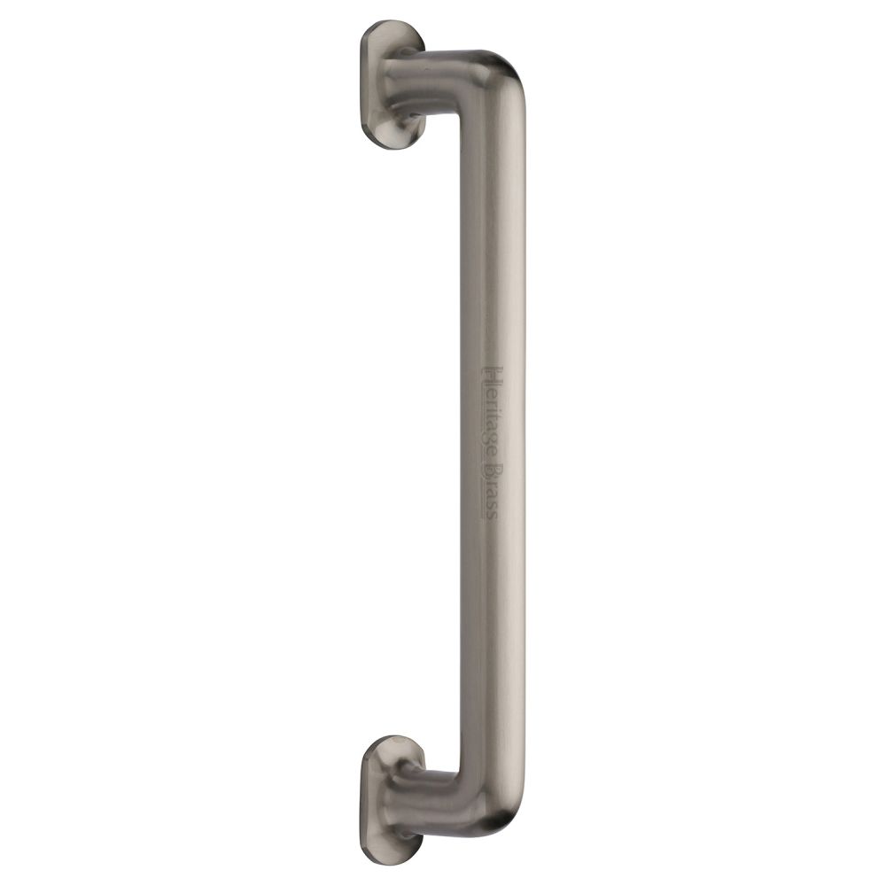 This is an image of a Heritage Brass - Door Pull Handle Traditional Design 330mm Satin Nickel Finish, v1376-330-sn that is available to order from Trade Door Handles in Kendal.