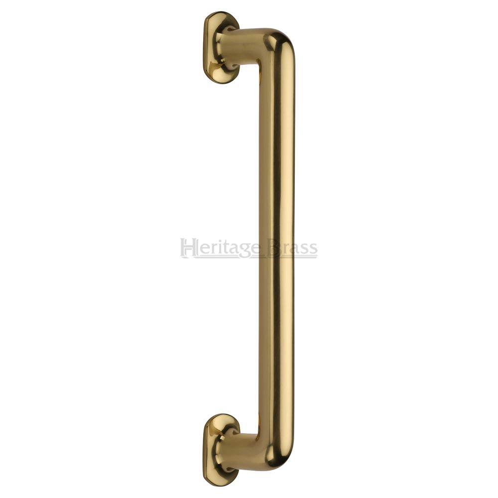 This is an image of a Heritage Brass - Door Pull Handle Traditional Design 482mm Polished Brass Finish, v1376-482-pb that is available to order from Trade Door Handles in Kendal.