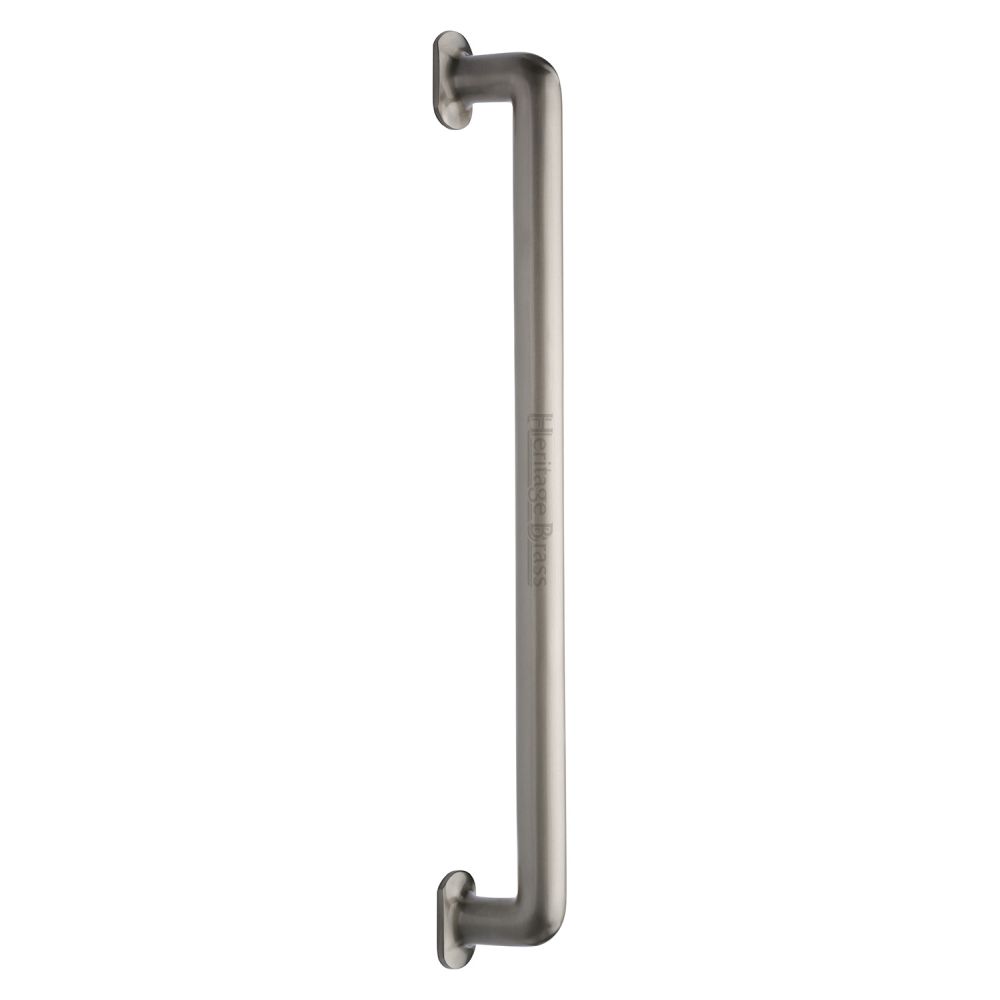 This is an image of a Heritage Brass - Door Pull Handle Traditional Design 482mm Satin Nickel Finish, v1376-482-sn that is available to order from Trade Door Handles in Kendal.