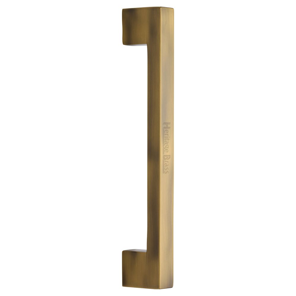 This is an image of a Heritage Brass - Door Pull Handle Urban Design 305mm Antique Brass Finish, v1390-305-at that is available to order from Trade Door Handles in Kendal.