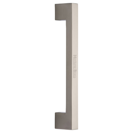 This is an image of a Heritage Brass - Door Pull Handle Urban Design 305mm Satin Nickel Finish, v1390-305-sn that is available to order from Trade Door Handles in Kendal.