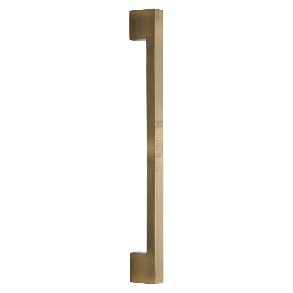 This is an image of a Heritage Brass - Door Pull Handle Urban Design 457mm Antique Brass Finish, v1390-457-at that is available to order from Trade Door Handles in Kendal.