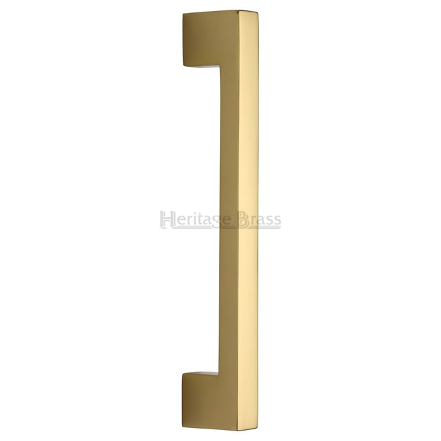 This is an image of a Heritage Brass - Door Pull Handle Urban Design 457mm Polished Brass Finish, v1390-457-pb that is available to order from Trade Door Handles in Kendal.