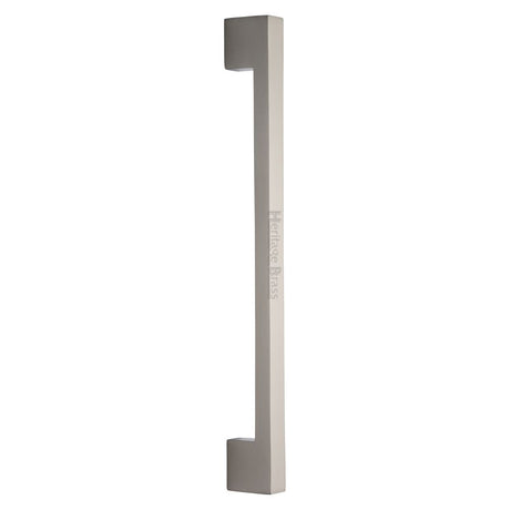 This is an image of a Heritage Brass - Door Pull Handle Urban Design 457mm Satin Nickel Finish, v1390-457-sn that is available to order from Trade Door Handles in Kendal.