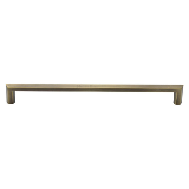 This is an image of a Heritage Brass - Door Pull Handle Hexagonal Design 480mm Antique Brass Finish, v1473-480-at that is available to order from Trade Door Handles in Kendal.