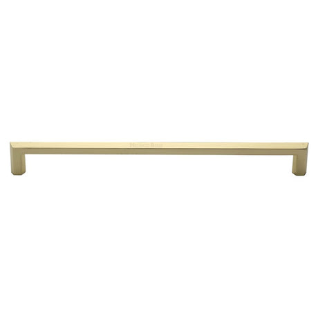 This is an image of a Heritage Brass - Door Pull Handle Hexagonal Design 480mm Polished Brass Finish, v1473-480-pb that is available to order from Trade Door Handles in Kendal.