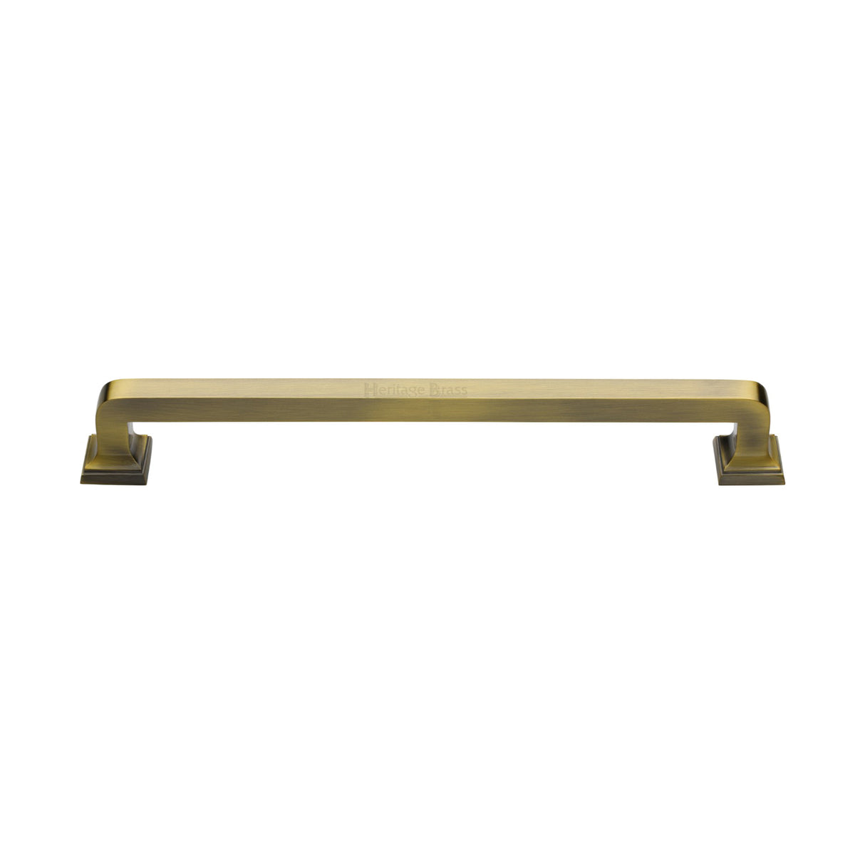 This is an image of a Heritage Brass - Door Pull Handle Square Vintage Design 338mm Antique Brass Finish, v1964-338-at that is available to order from Trade Door Handles in Kendal.