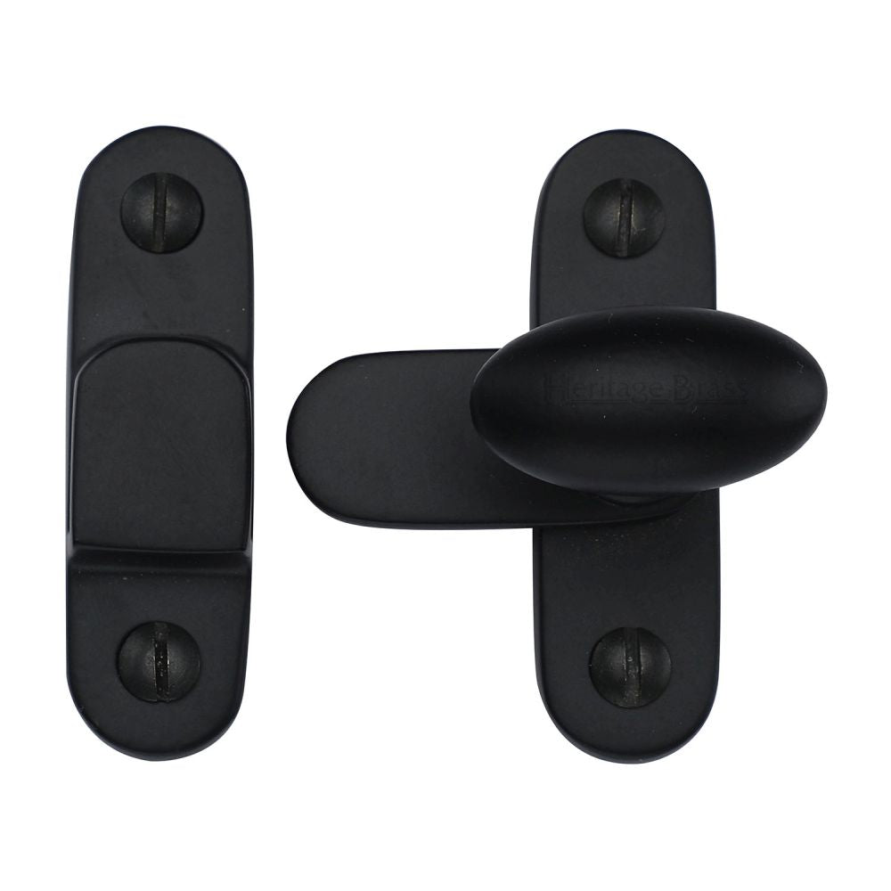 This is a image of a Heritage Brass - Showcase Fastener Matt Black Finish that is available to order from Trade Door Handles in Kendal