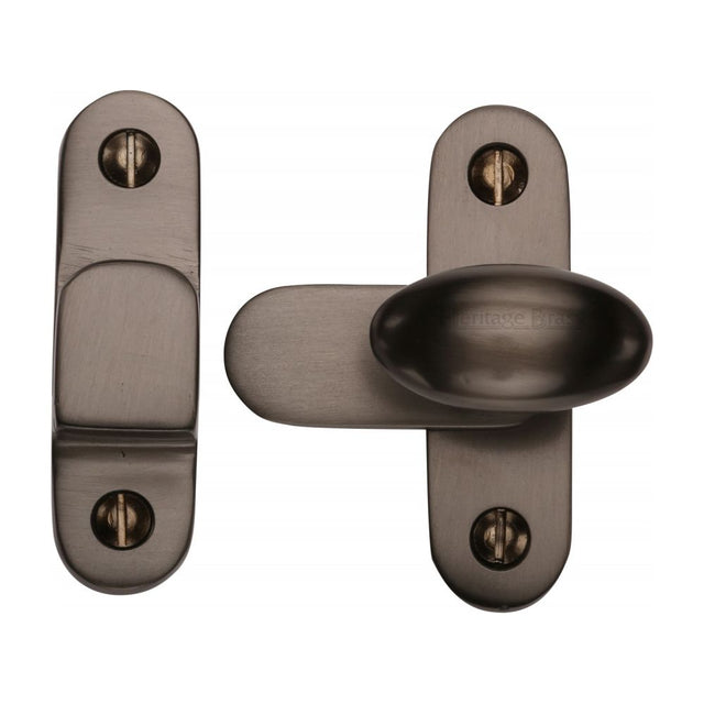 This is an image of a Heritage Brass - Showcase Fastener Matt Bronze Finish, v1970-mb that is available to order from Trade Door Handles in Kendal.