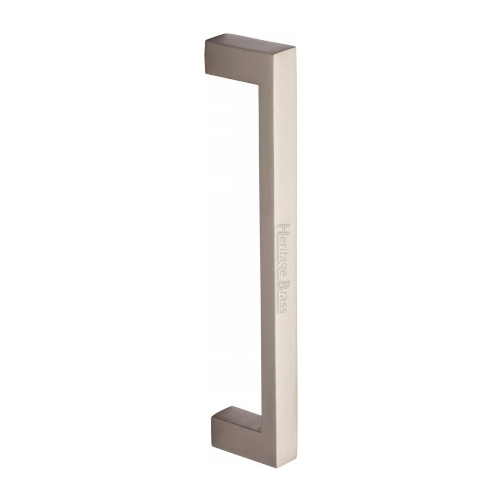 This is an image of a Heritage Brass - Door Pull Handle Satin Nickel Finish, v2056-sn that is available to order from Trade Door Handles in Kendal.