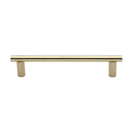 This is an image of a Heritage Brass - Door Pull Handle 19mm Round Bar Design 336mm Polished Brass Finish, v2059-336-pb that is available to order from Trade Door Handles in Kendal.