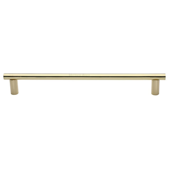 This is an image of a Heritage Brass - Door Pull Handle 19mm Round Bar Design 489mm Polished Brass Finish, v2059-489-pb that is available to order from Trade Door Handles in Kendal.