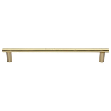 This is an image of a Heritage Brass - Door Pull Handle 19mm Round Bar Design 489mm Satin Brass Finish, v2059-489-sb that is available to order from Trade Door Handles in Kendal.