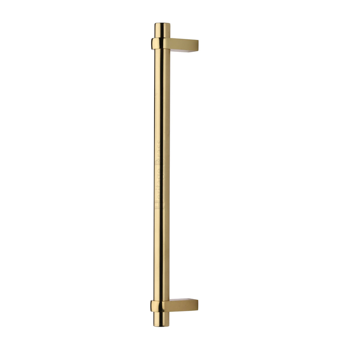 This is an image of a Heritage Brass - Door Pull Handle Industrial Design 353mm Polished Brass Finish, v2485-353-pb that is available to order from Trade Door Handles in Kendal.