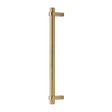 This is an image of a Heritage Brass - Door Pull Handle Industrial Design 353mm Satin Brass Finish, v2485-353-sb that is available to order from Trade Door Handles in Kendal.