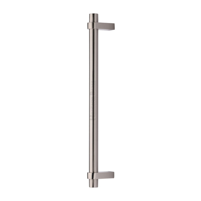 This is an image of a Heritage Brass - Door Pull Handle Industrial Design 353mm Satin Nickel Finish, v2485-353-sn that is available to order from Trade Door Handles in Kendal.