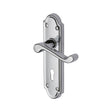 This is an image of a Heritage Brass - Door Handle Lever Lock Meridian Design Polished Chrome Finish, v300-pc that is available to order from Trade Door Handles in Kendal.