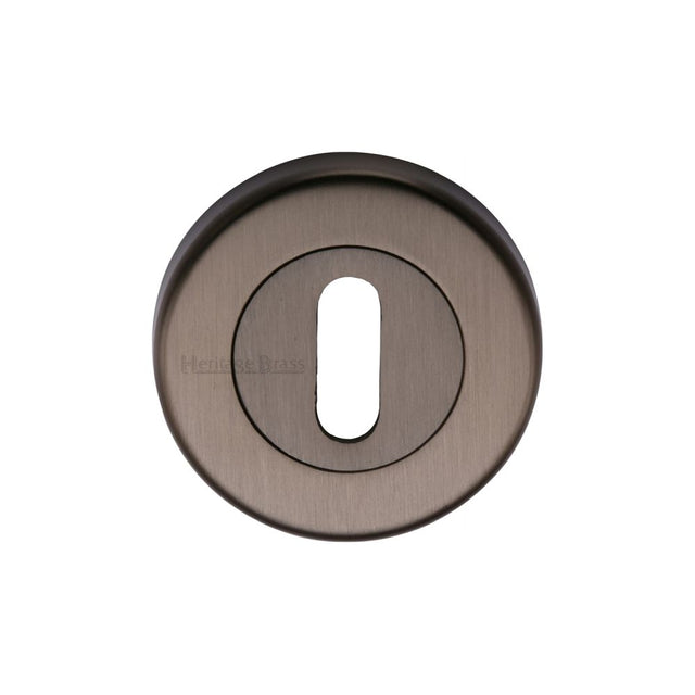 This is an image of a Heritage Brass - Key Escutcheon Matt Bronze Finish, v4000-mb that is available to order from Trade Door Handles in Kendal.