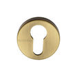 This is an image of a Heritage Brass - Euro Profile Cylinder Escutcheon Antique Brass Finish, v4008-at that is available to order from Trade Door Handles in Kendal.